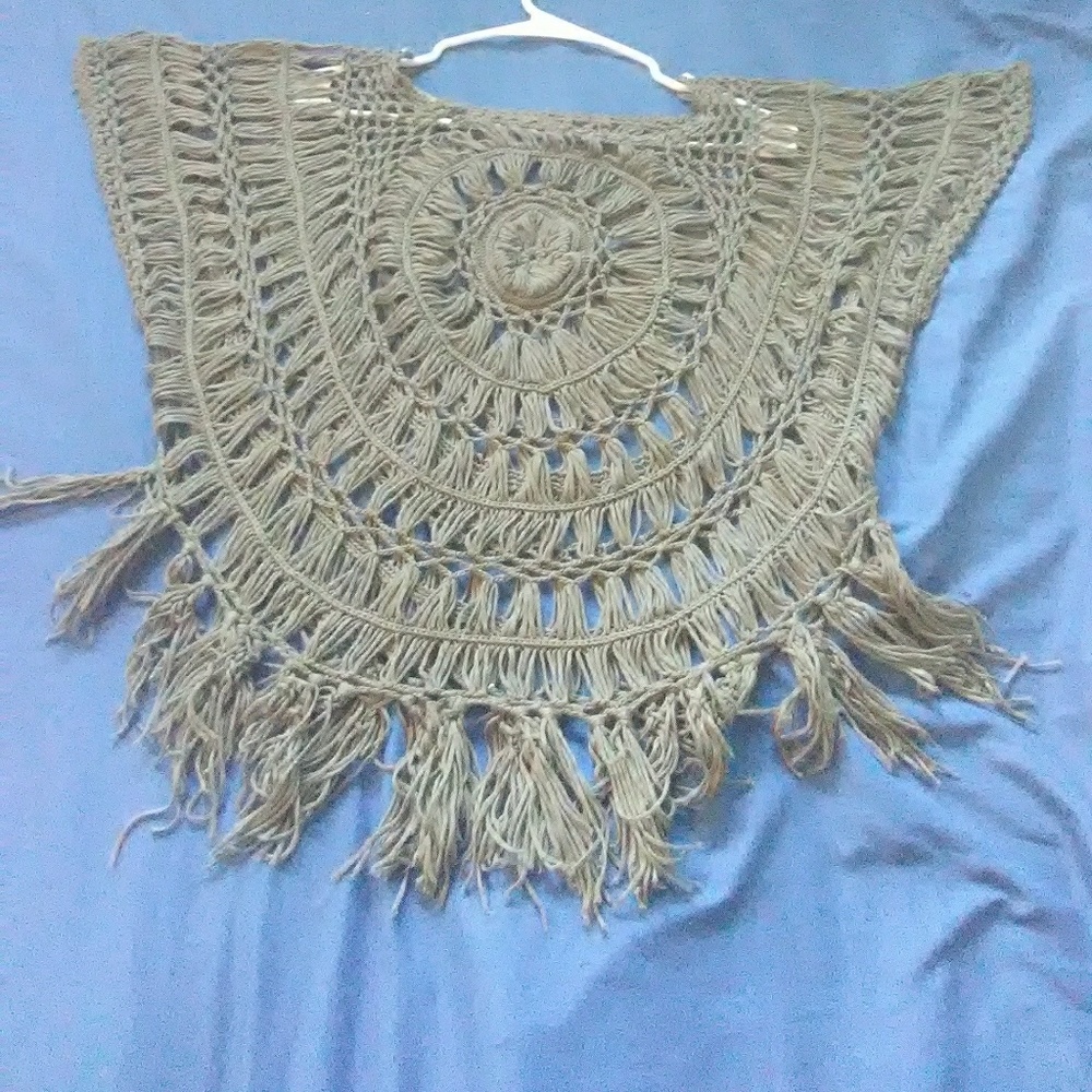 Stunning olive green shawl